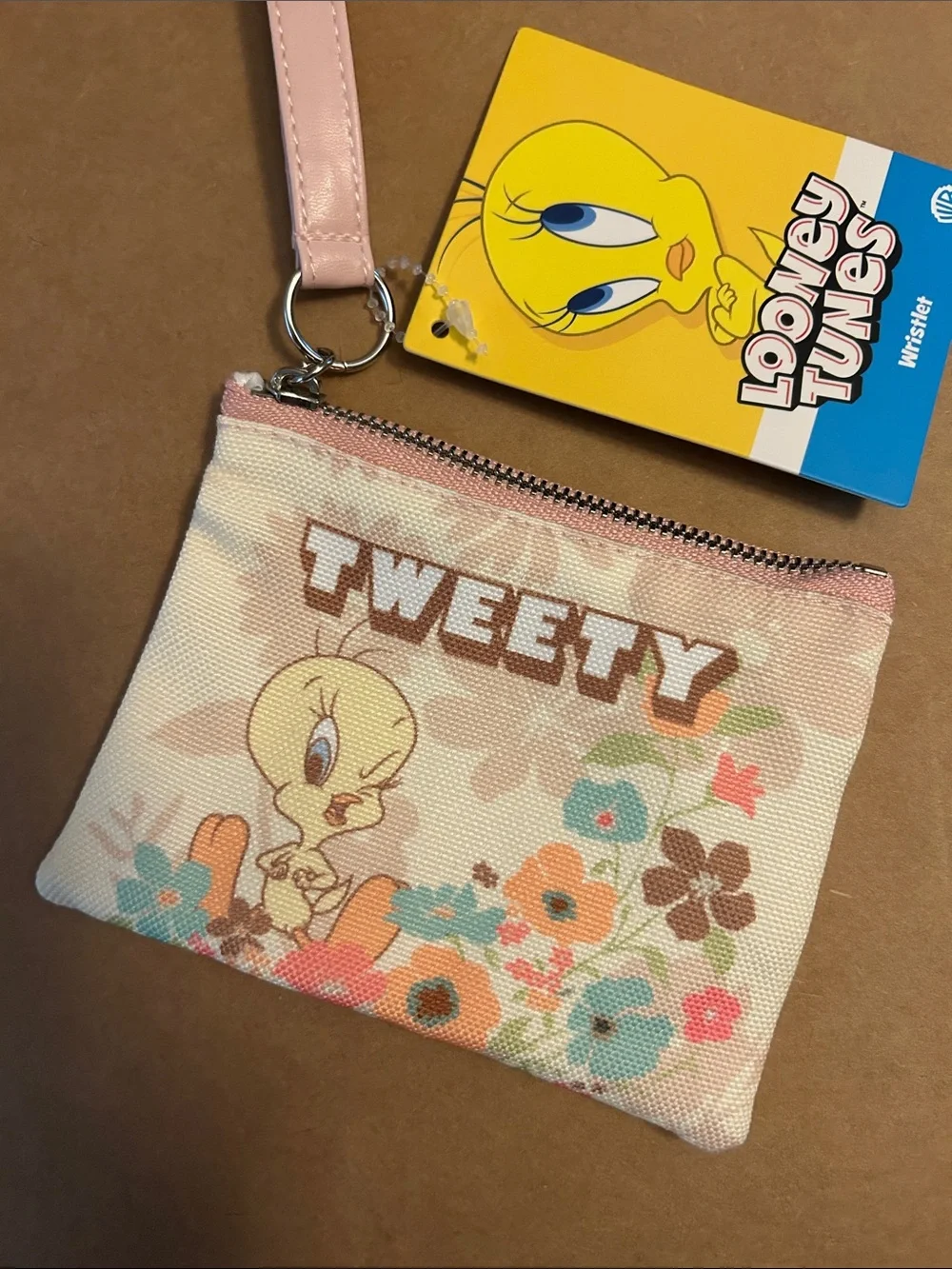 Warner Bros. Tweety Floral Wristlet Pouch